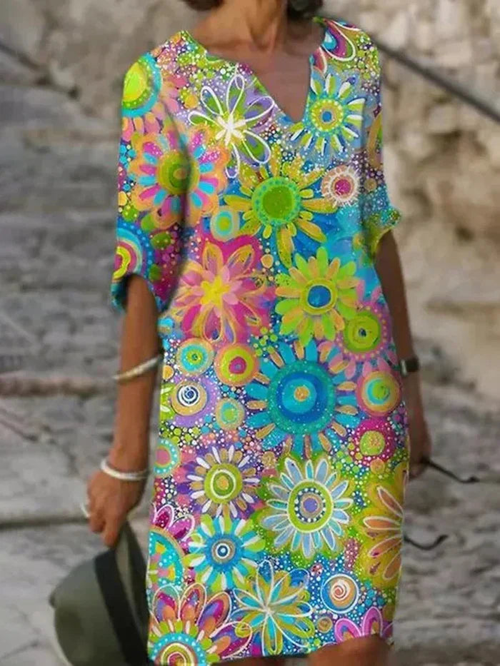 Robe Midi Femme Fleurie Légère - Susan