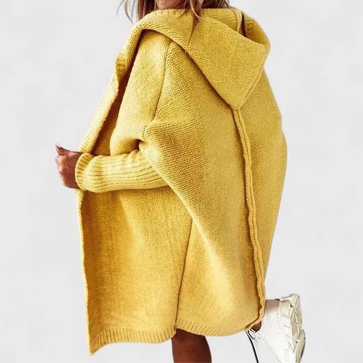 Sylvie - Cardigan Élégant Oversize à Capuche
