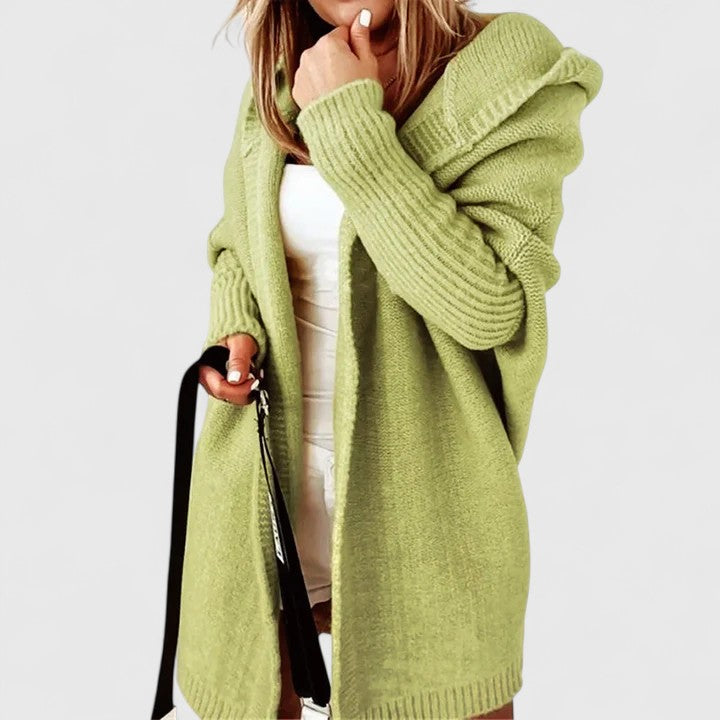 Sylvie - Cardigan Élégant Oversize à Capuche
