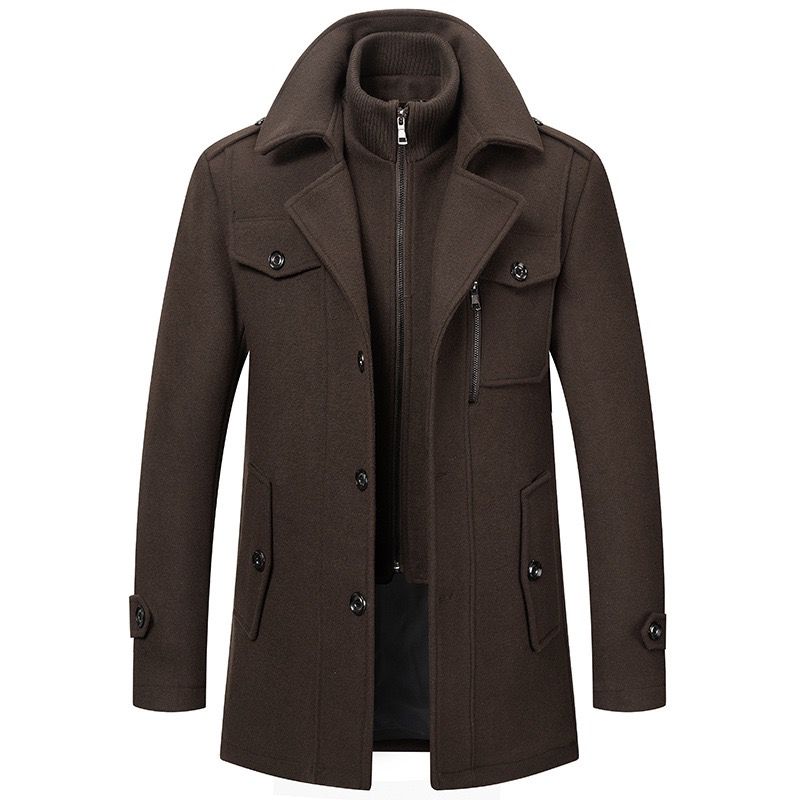 Michel - Manteau Classique Mi-Long Double Col