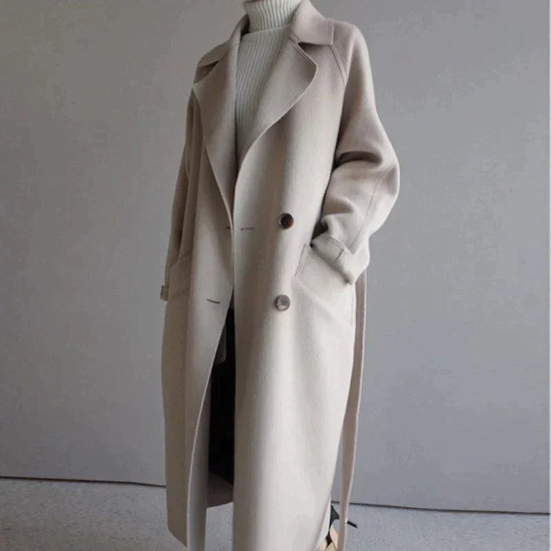 Marguerite | Manteau Élégant Long Laine