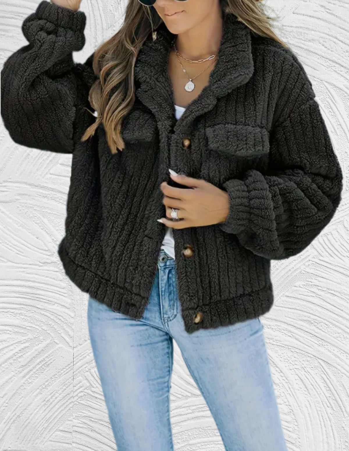 Sophie - Manteau Chic Sherpa Court