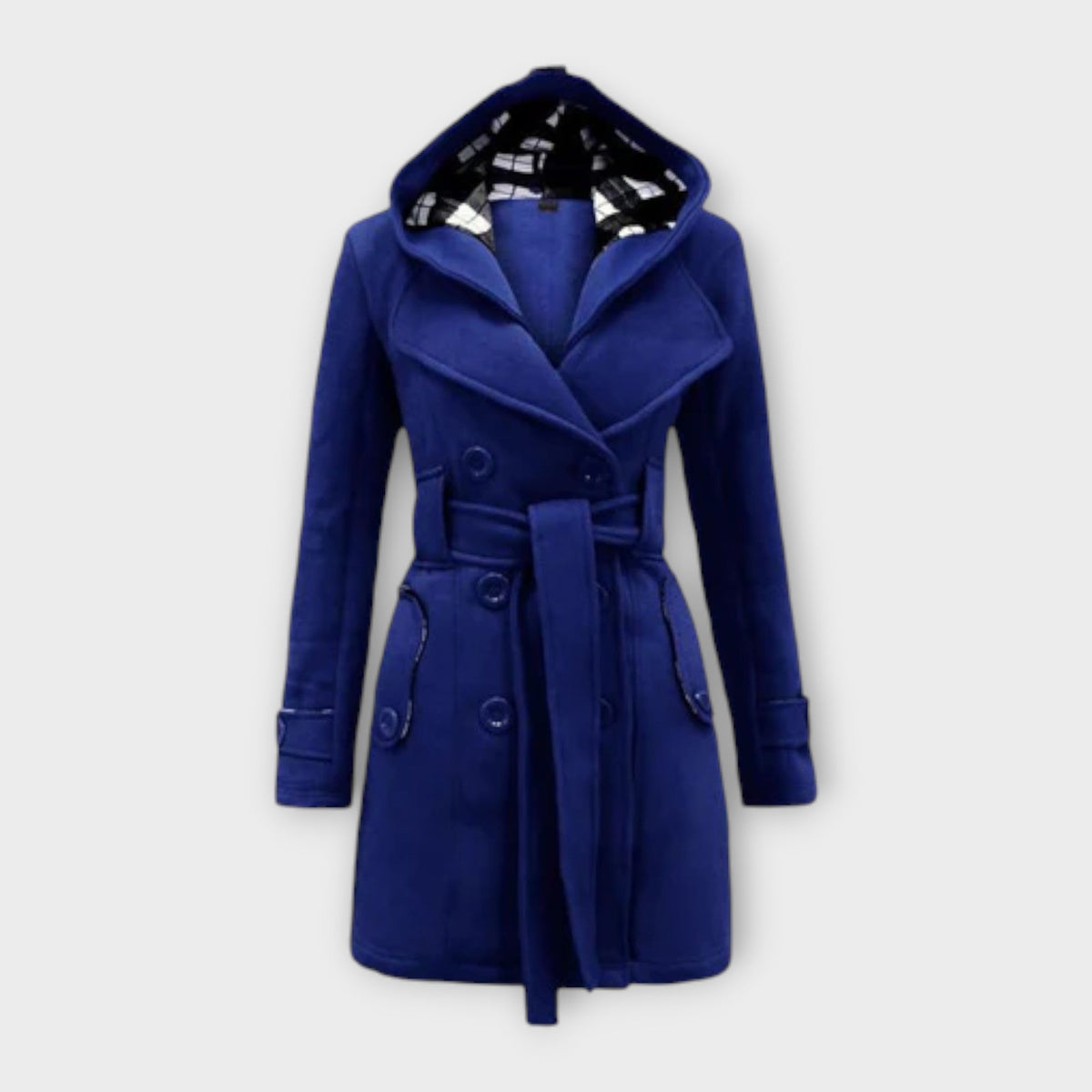 Corinne | Manteau Élégant Ceinturé à Capuche