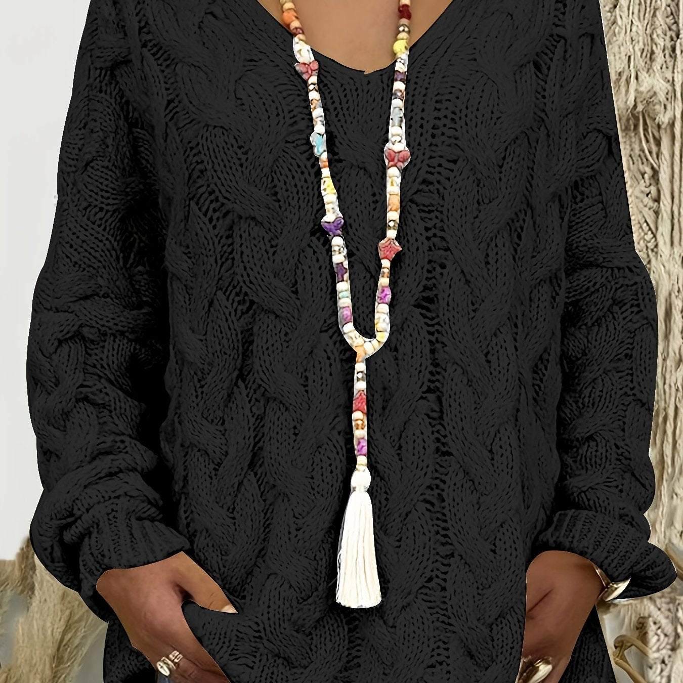 Camille - Pull Élégant Torsadé Grosse Maille
