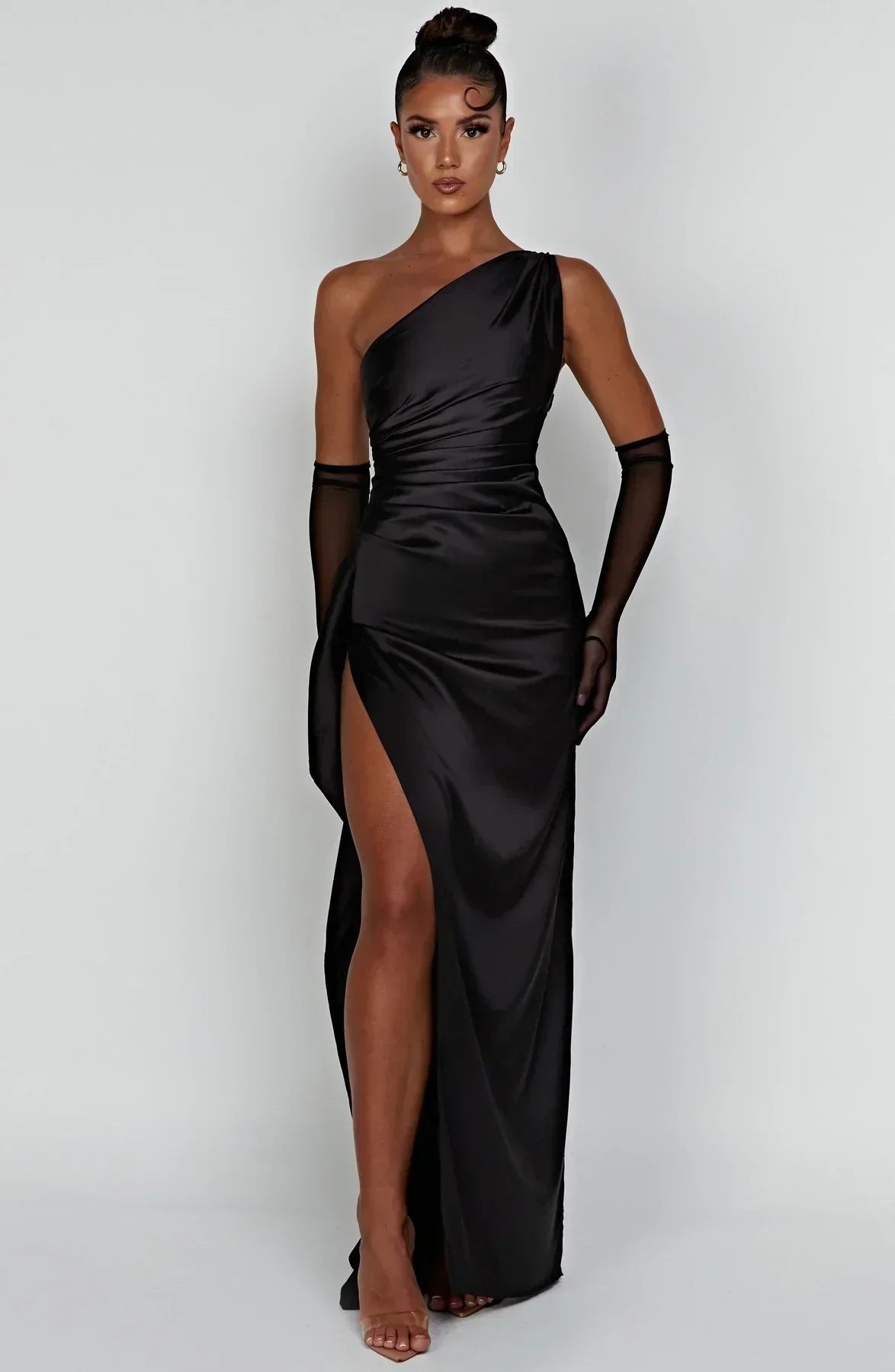 Delphine - Robe Satinée De Soirée
