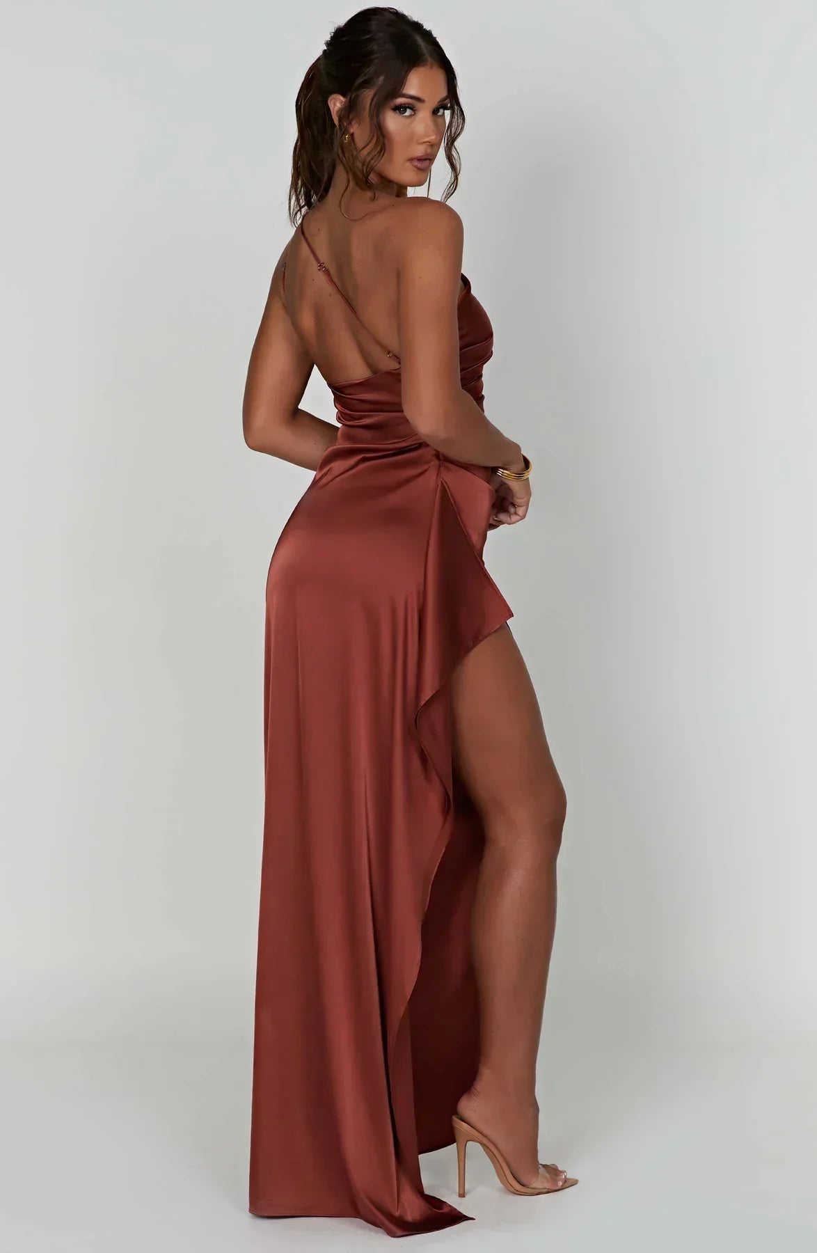 Delphine - Robe Satinée De Soirée