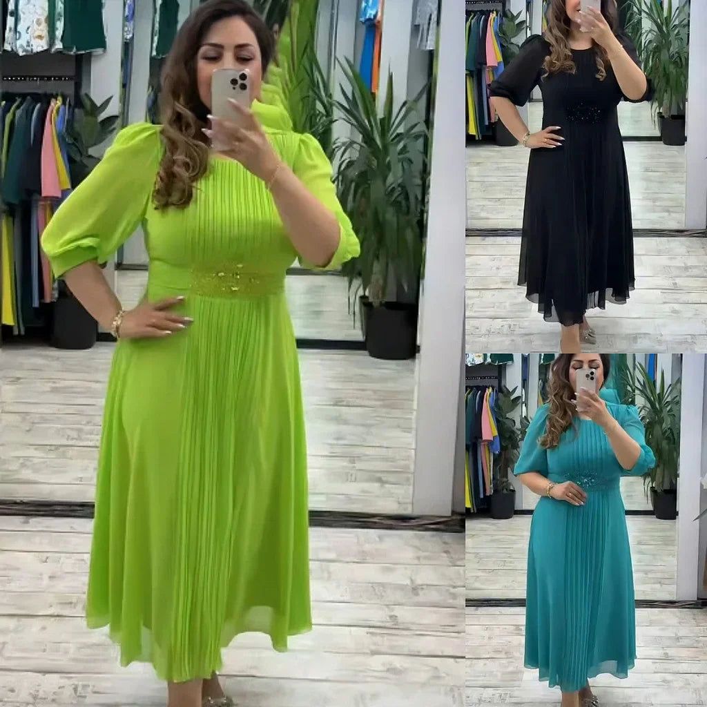 Chloé - Robe Mi-Longue Femme Élégante