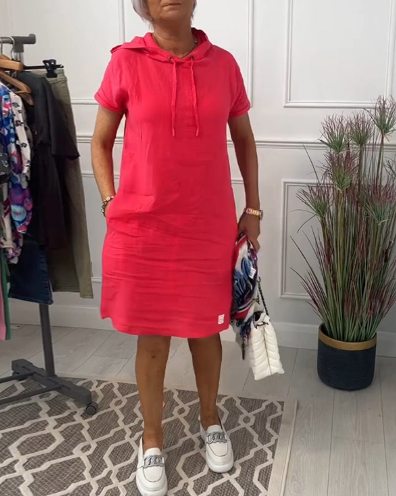 Robe Courte Femme Sweat à Capuche - Susan