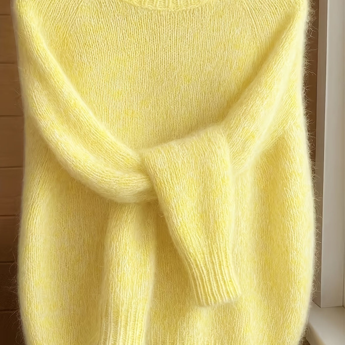 Nathalie - Pull Féminin Mohair Col Rond