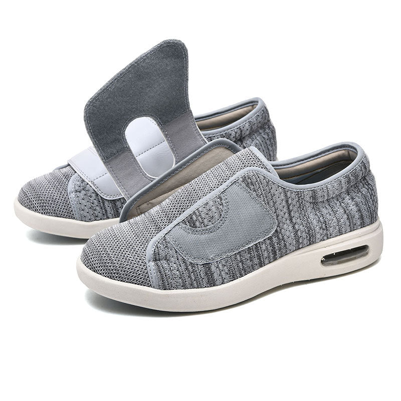 Chaussures Orthopédiques Pour Hommes - Largeur Extra - Confort Diabétique - Taille 43 - Gris - Respirant Et Ajustable