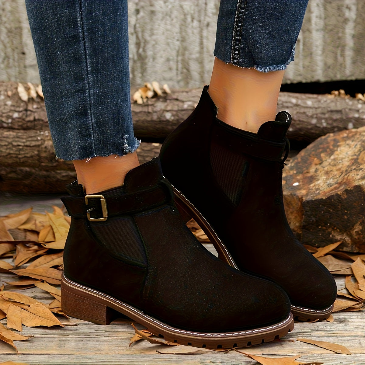 Véronique - Bottines Chelsea Élégantes en Daim