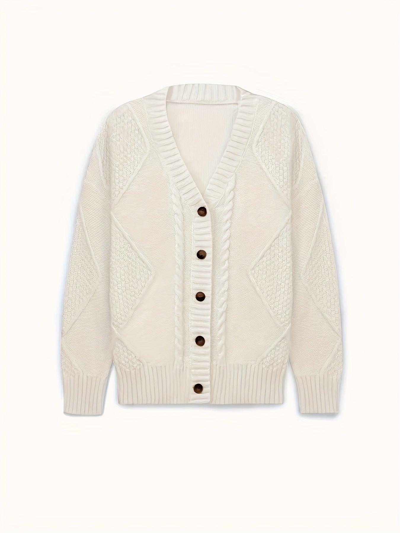 Aurélie - Cardigan Élégant Torsadé Col V