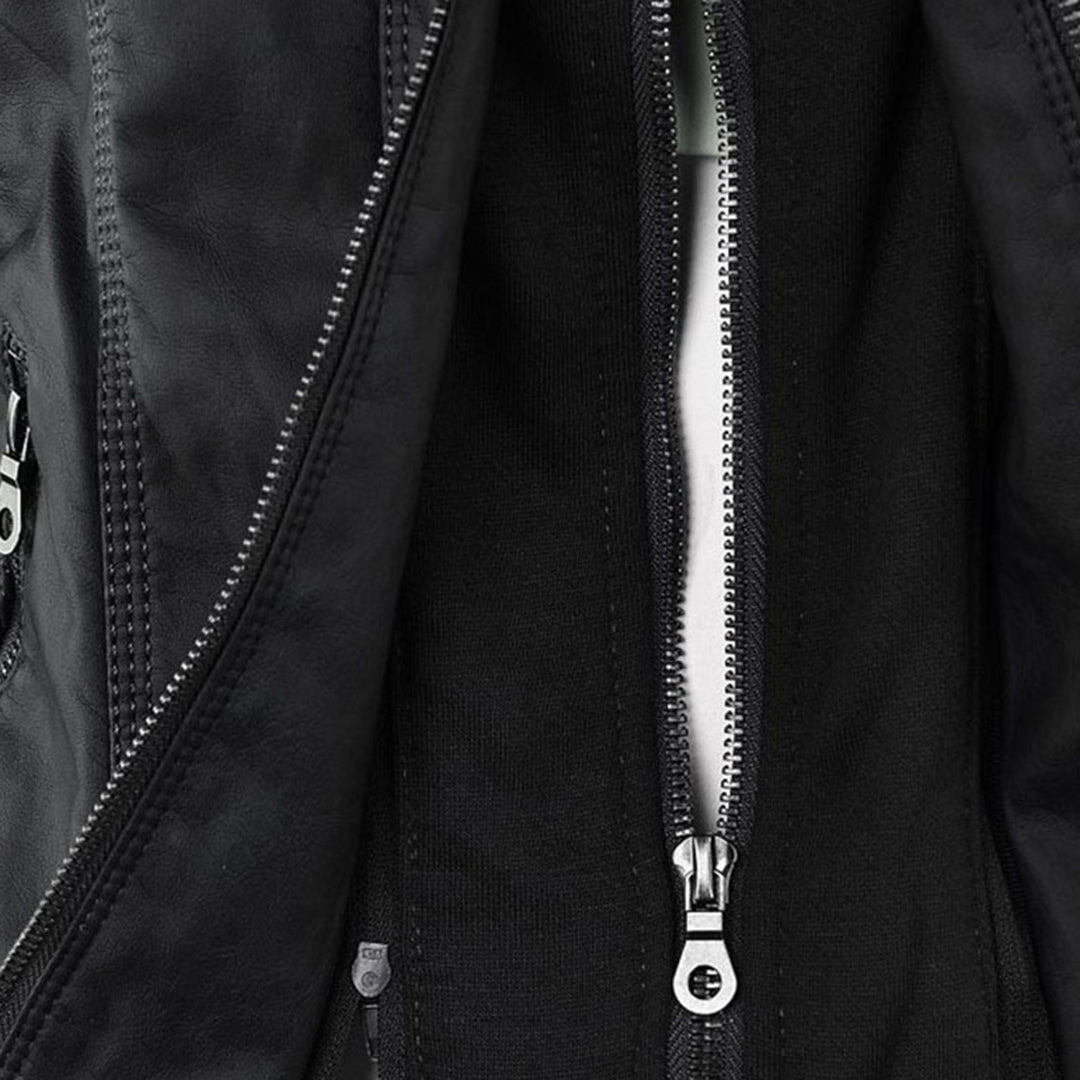 Marguerite - Veste Chic Cuir Capuche