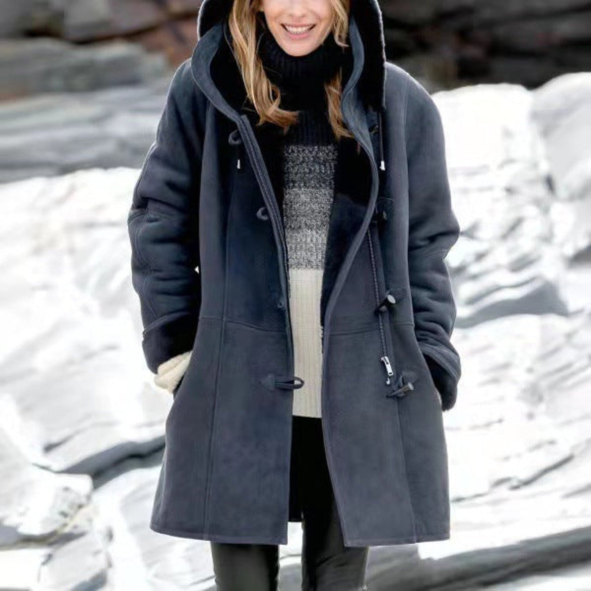 Isabelle - Manteau Chic Daim Doublé