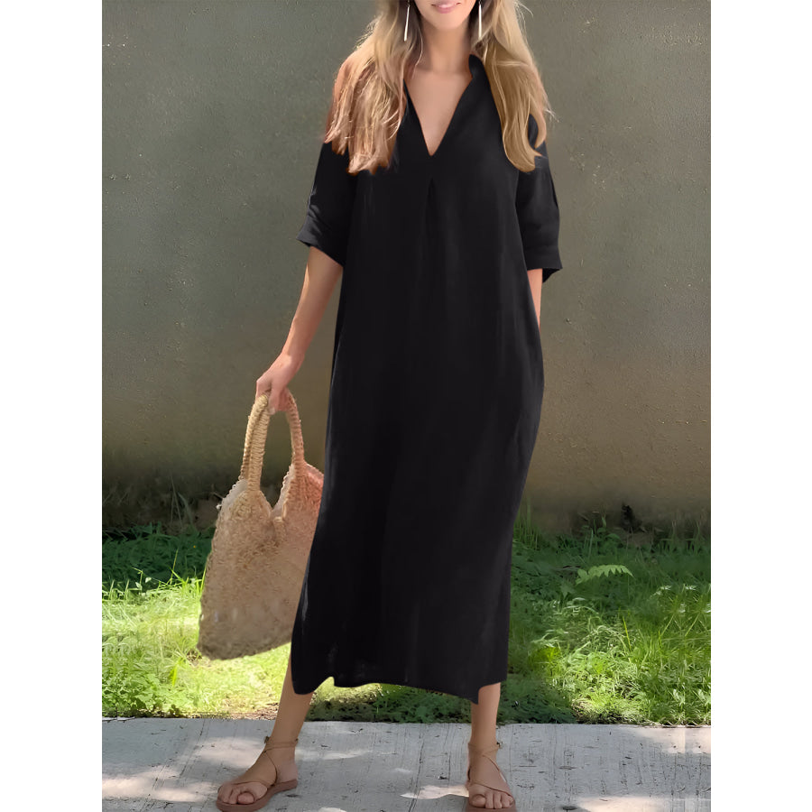 Robe Longue Femme en Lin Élégante - Nadine