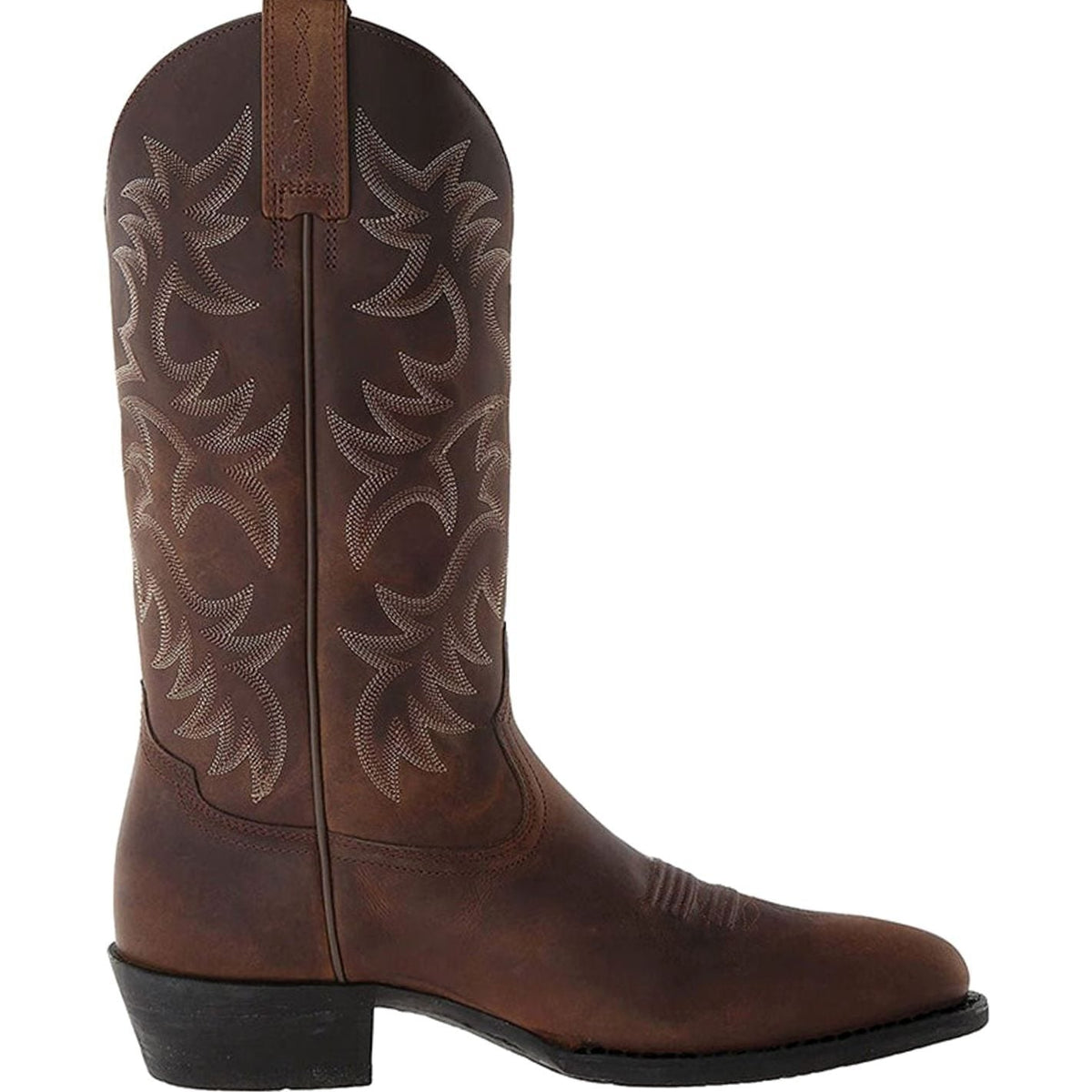 Émilie - Bottes Cowboy Élégantes Brodées Talon Carré