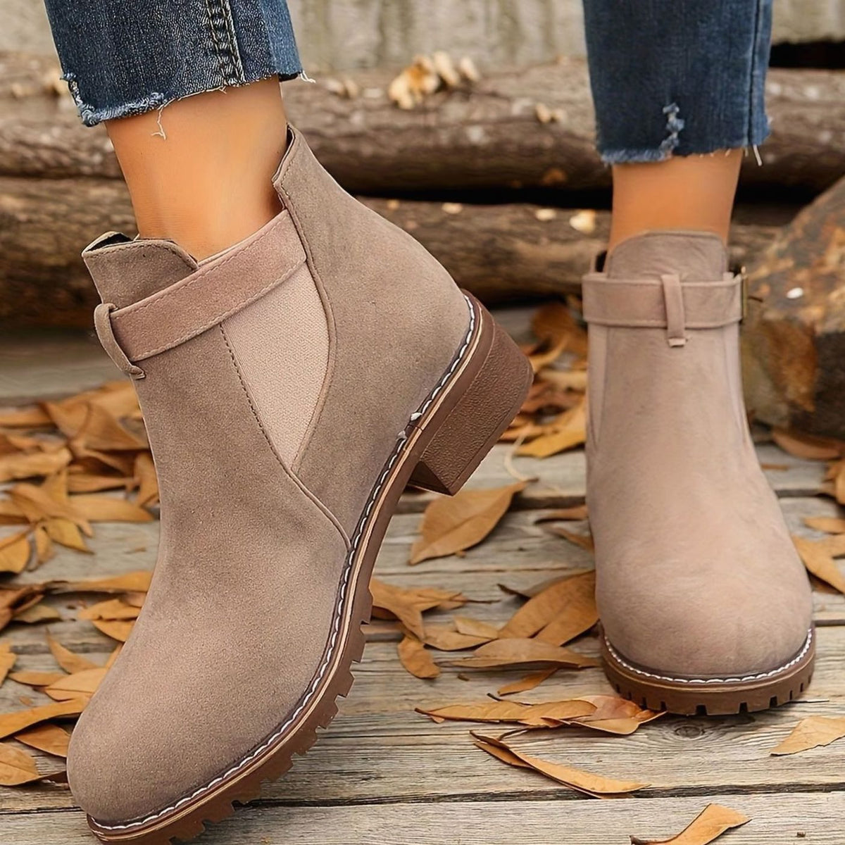 Manon - Bottines Élégantes Chelsea Daim