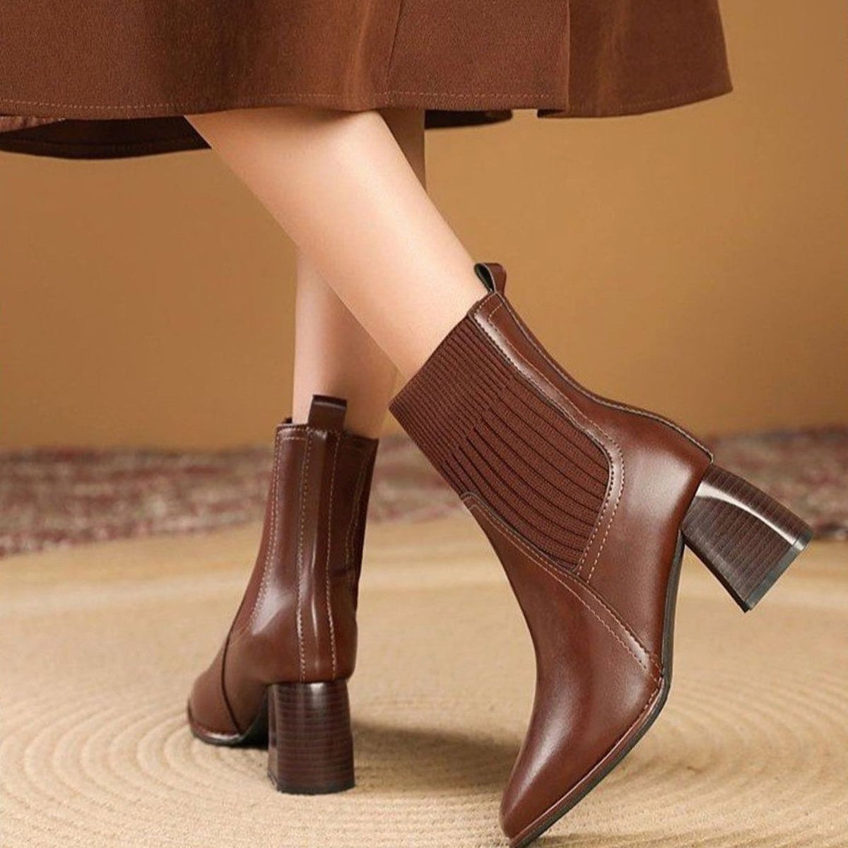Priya - Bottines Élégantes Chelsea Maille