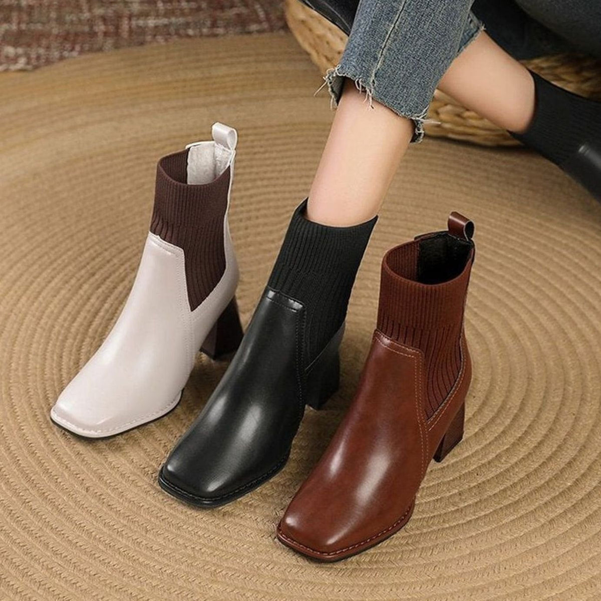 Priya - Bottines Élégantes Chelsea Maille