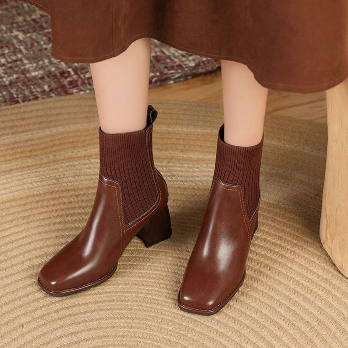 Priya - Bottines Élégantes Chelsea Maille