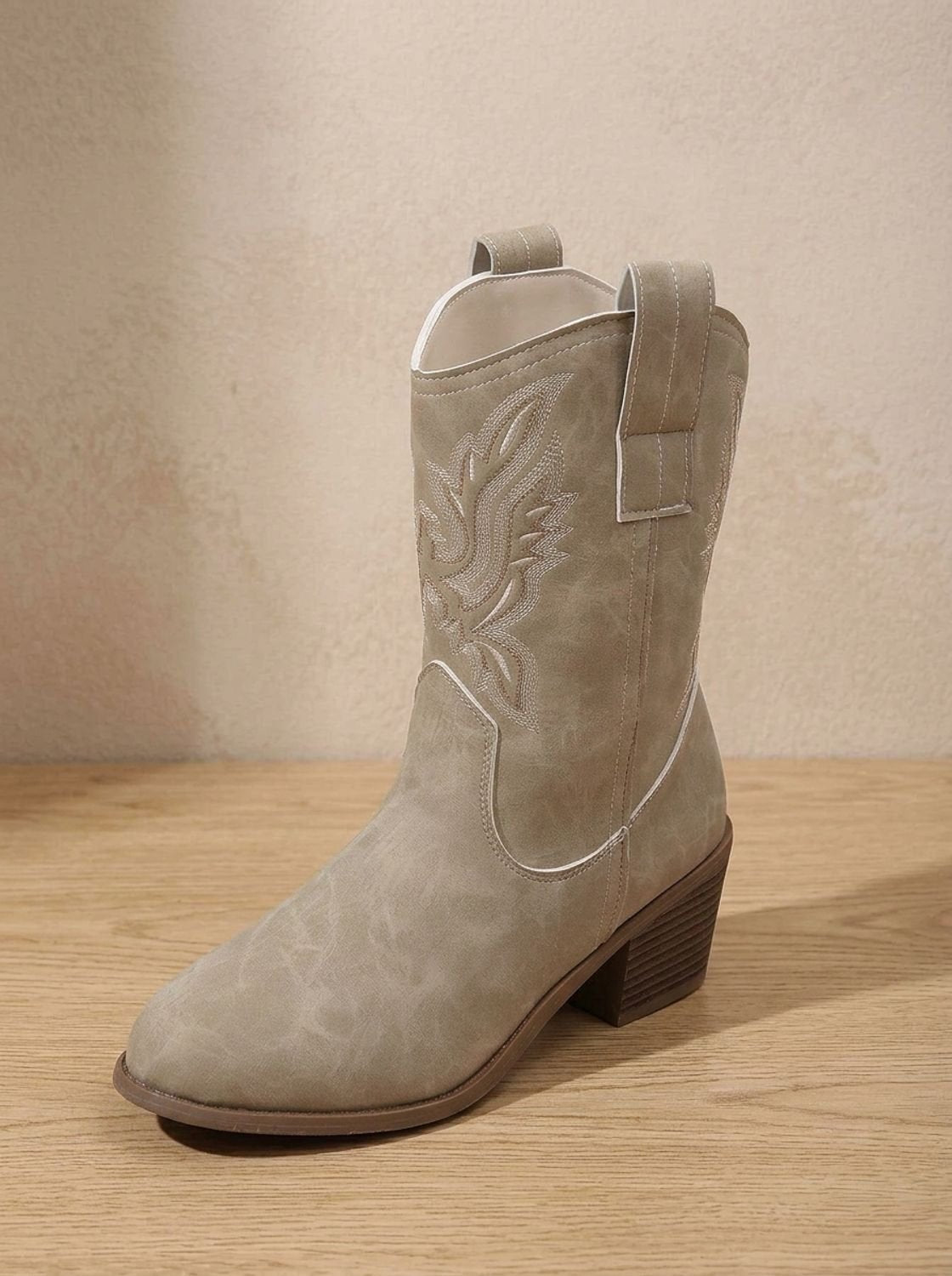 Amélie - Bottes Cowboy Chic Brodées Talon