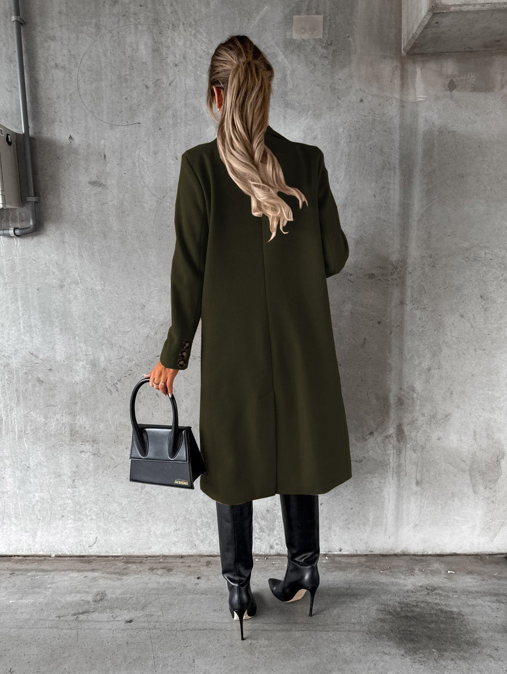 Delphine - Manteau Élégant Long en Laine