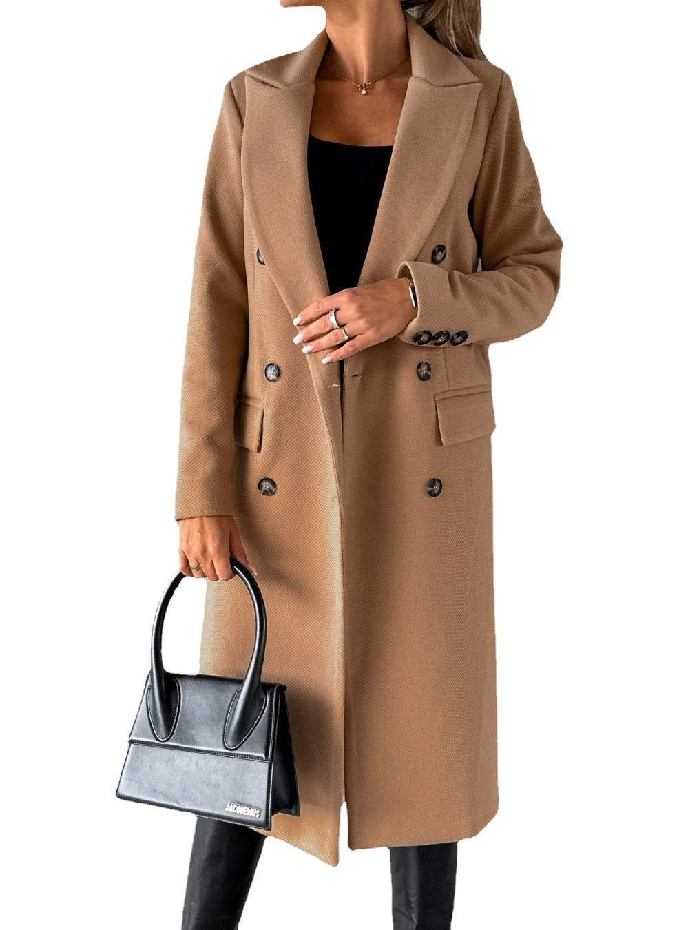 Delphine - Manteau Élégant Long en Laine