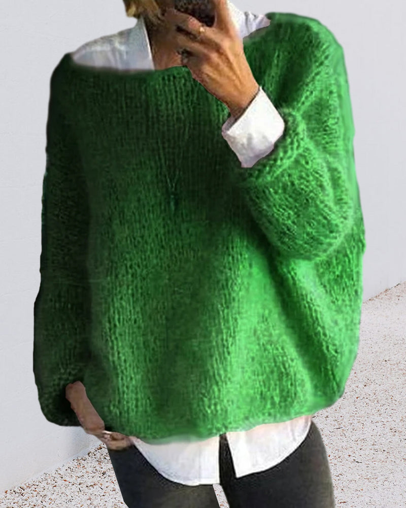 Manon - Pull Flatteur Grosse Maille Épaules Dénudées