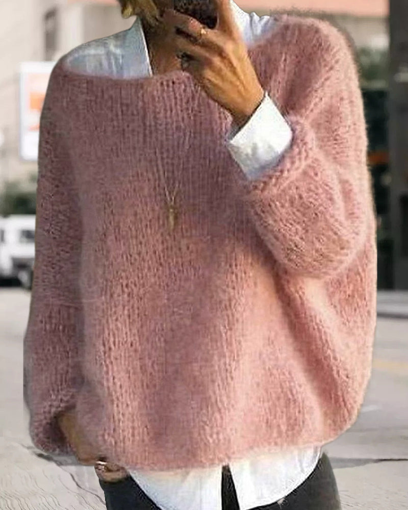 Manon - Pull Flatteur Grosse Maille Épaules Dénudées
