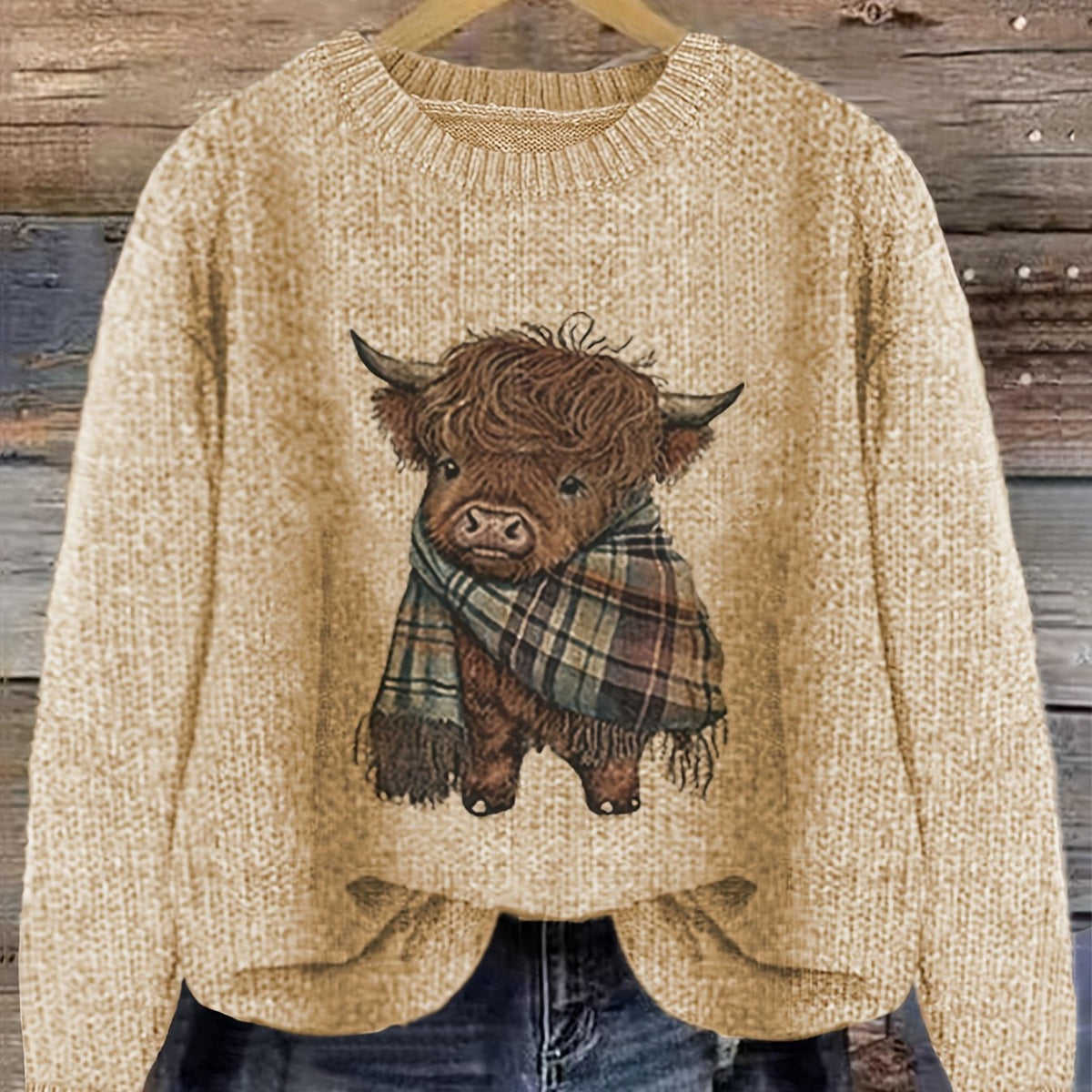 Aurélie - Pull Chic Imprimé Vache