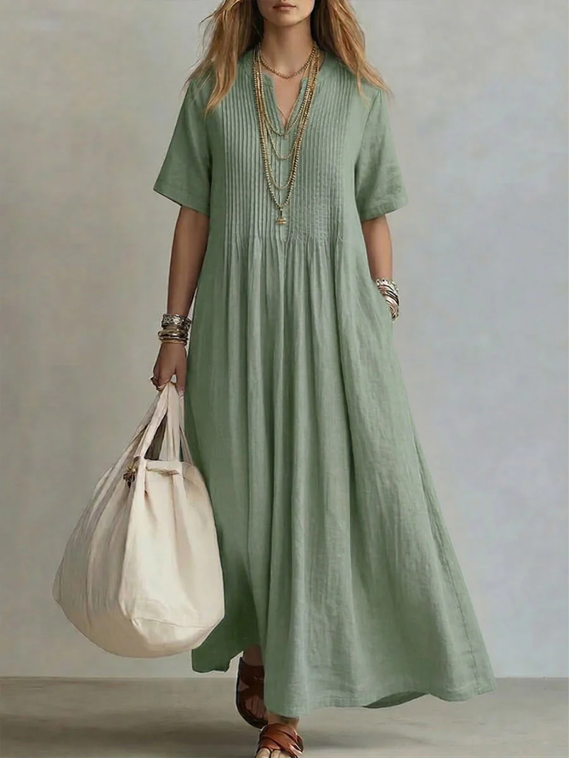 Babette - Superbe Robe Longue en Lin Légère