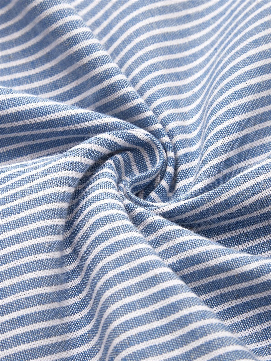 Marine - Robe Midi Rayée Marinière