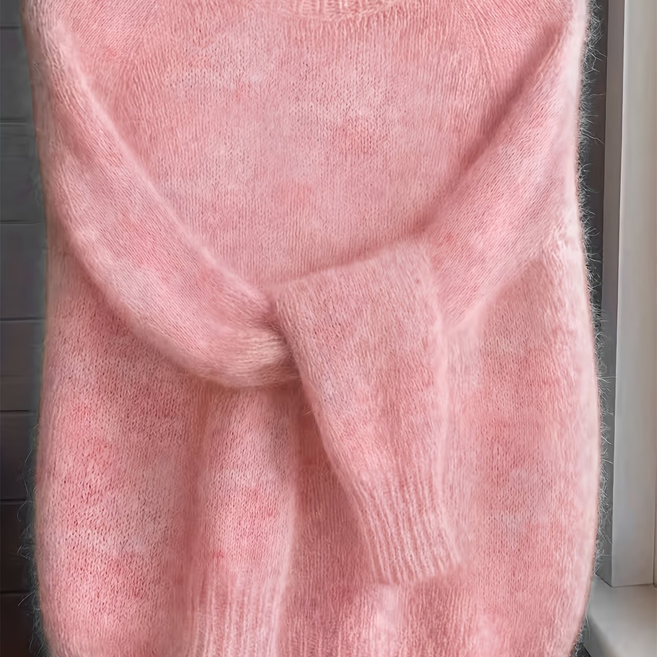 Nathalie - Pull Féminin Mohair Col Rond