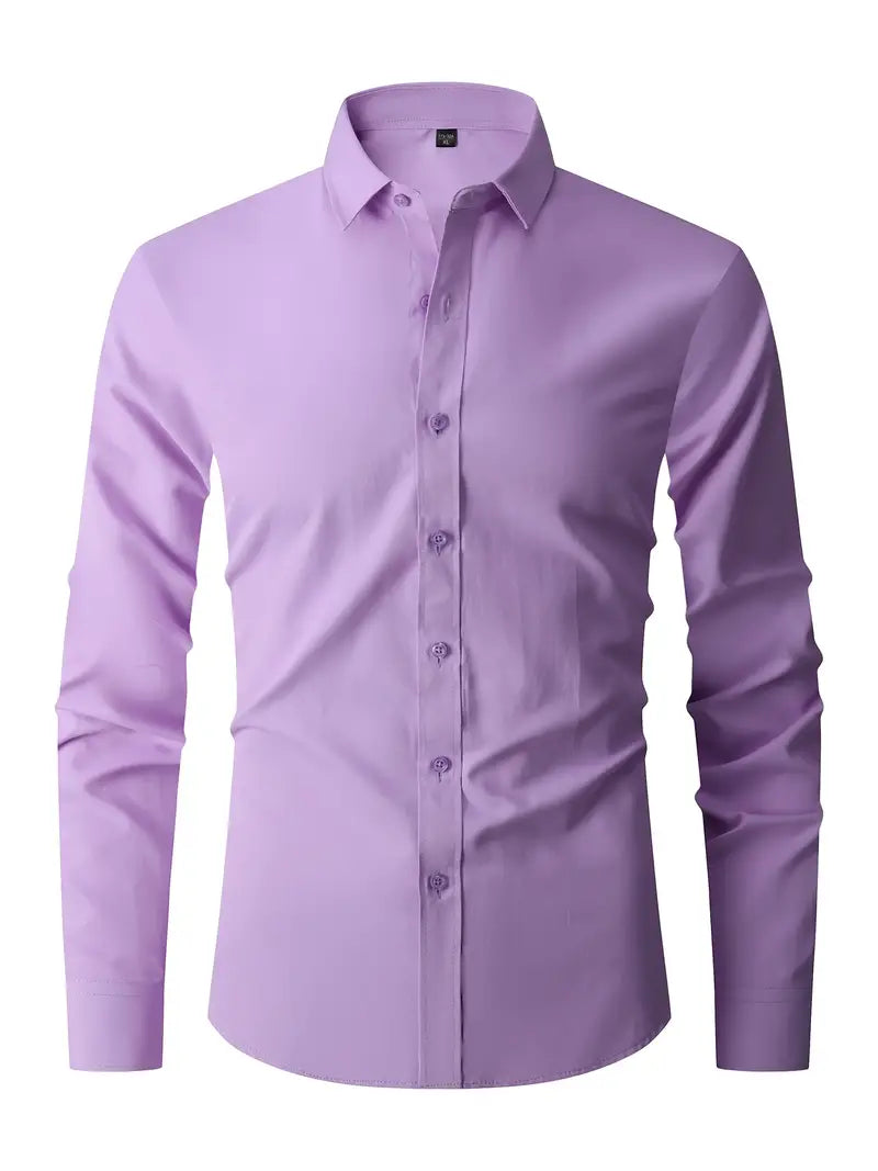 Arnaud - Chemise Manches Longues Slim Fit Chic Élégante Homme