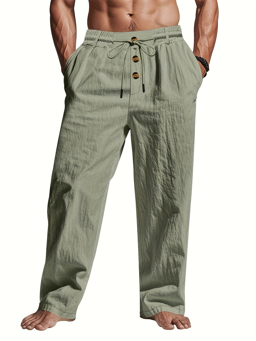 Reed - Pantalon en Lin Léger Homme