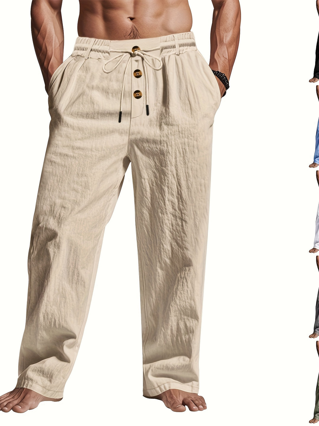 Reed - Pantalon en Lin Léger Homme