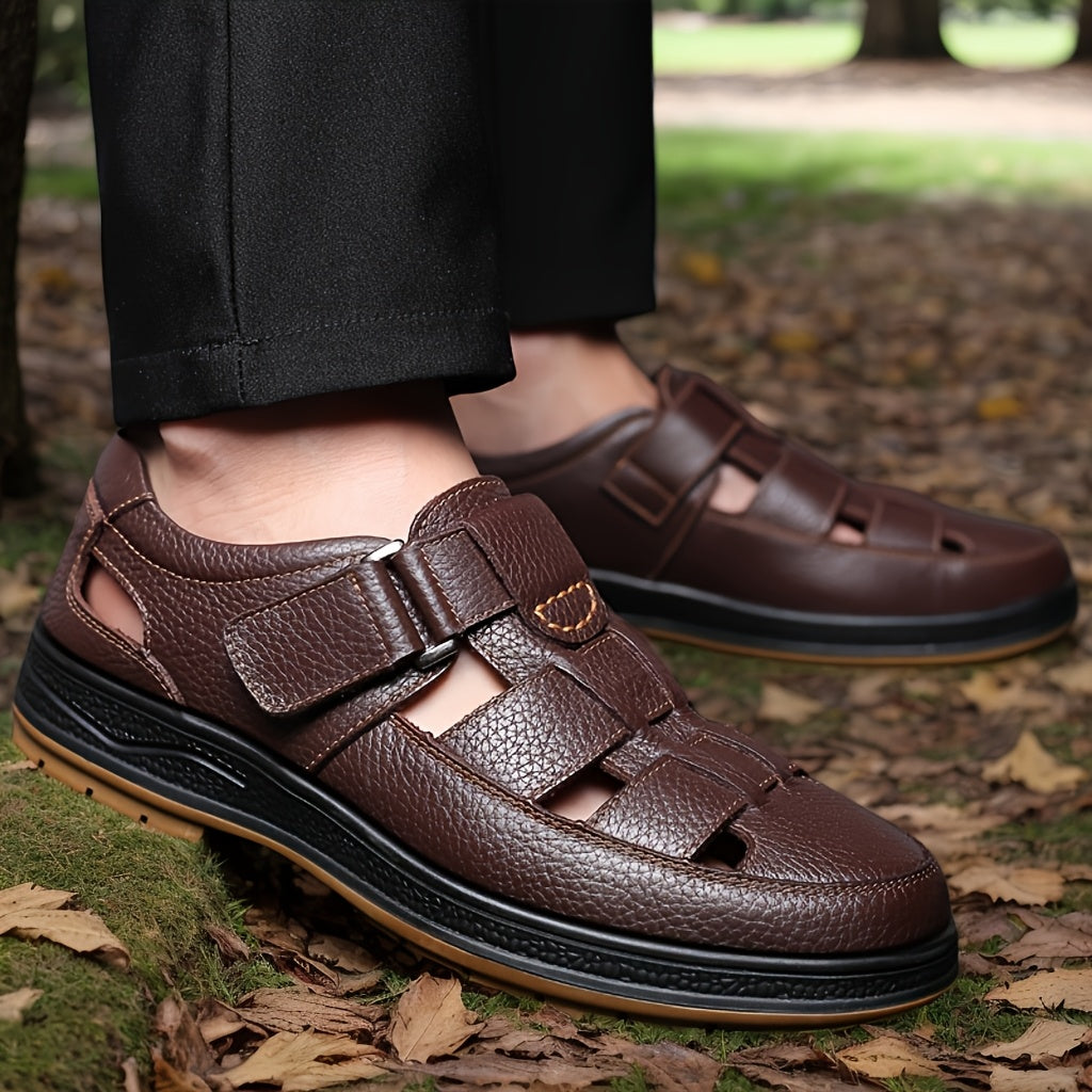 Bruno - Sandales Cuir Confortables Homme