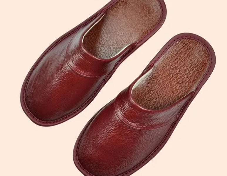 Milo - Chaussons Cuir Confortables Homme
