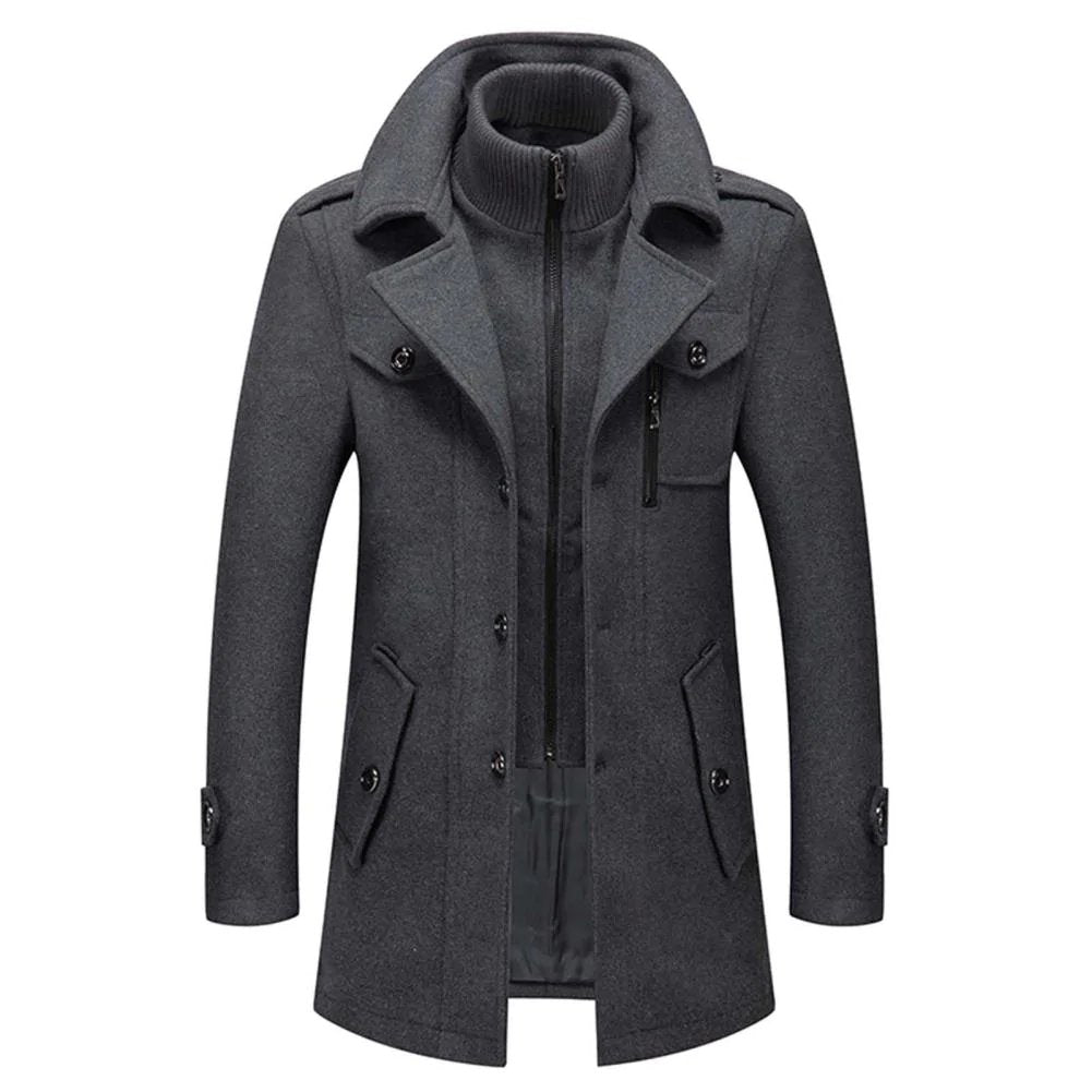 Michel - Manteau Classique Mi-Long Double Col