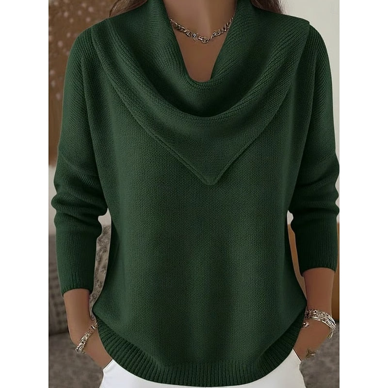 Sylvie - Pull Raffiné Maille Fine Col Bénitier