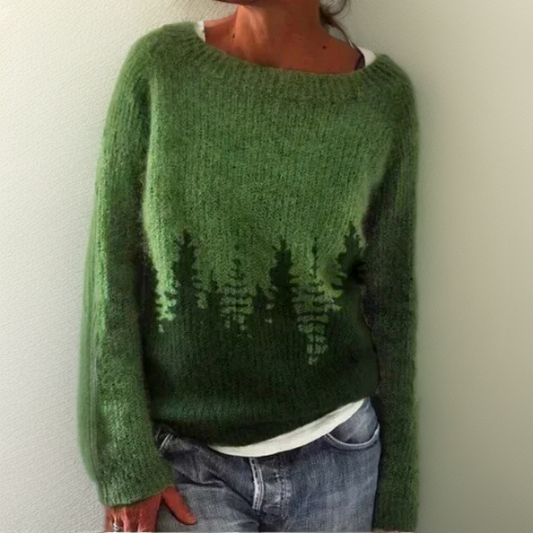 Priya - Pull Chic Oversize Imprimé