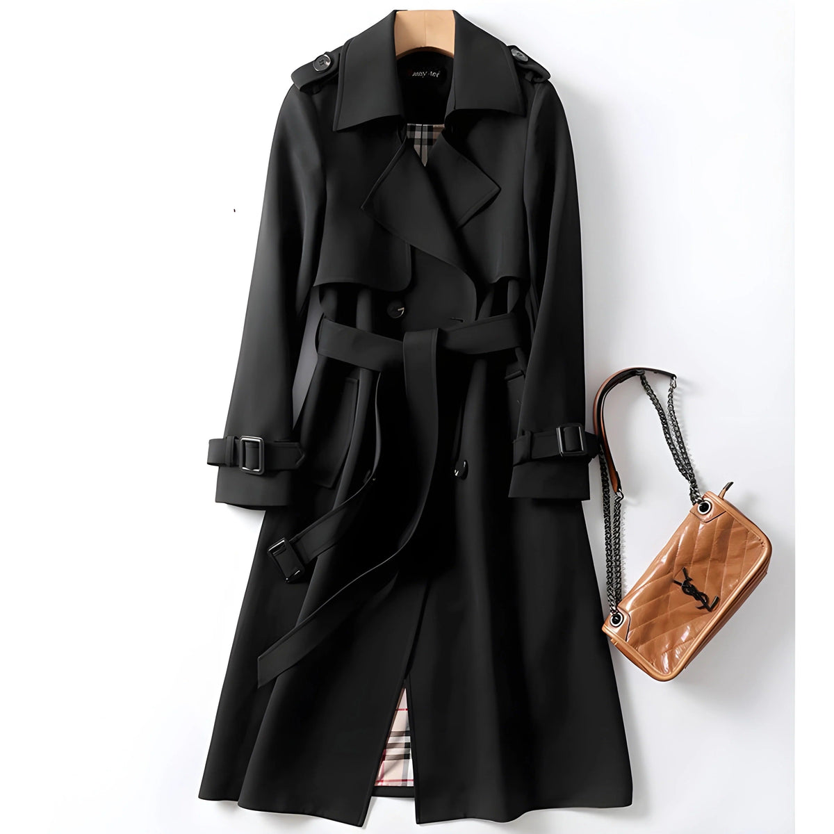 Anne | Trench Chic Mi-Long Ceinturé