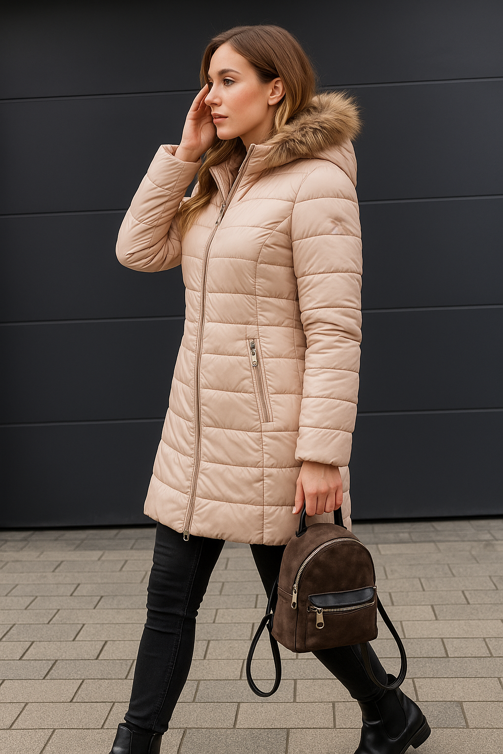 Odile - Doudoune Chic Longue Fourrure