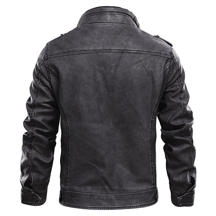 Vincent - Veste Chic Motard Cuir à Capuche