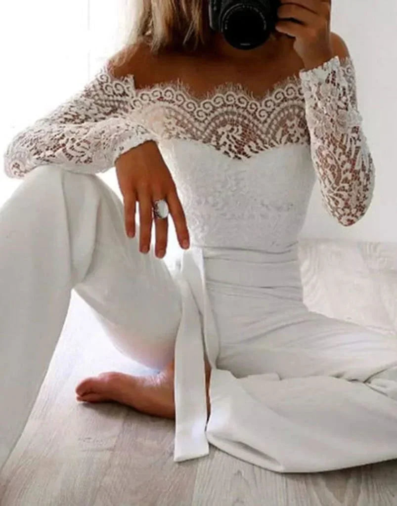 Jacinthe - Combinaison En Dentelle Raffinée Et Féminine