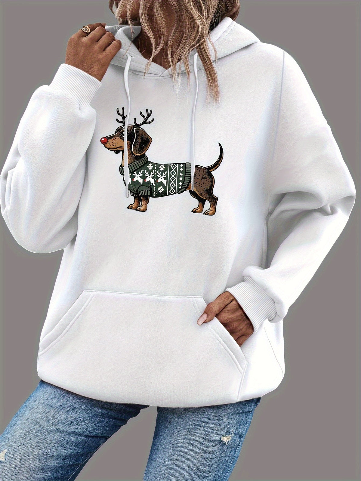 Sylvie - Hoodie Chic Imprimé Teckel