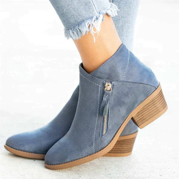Laura - Bottines Daim Casual Femme