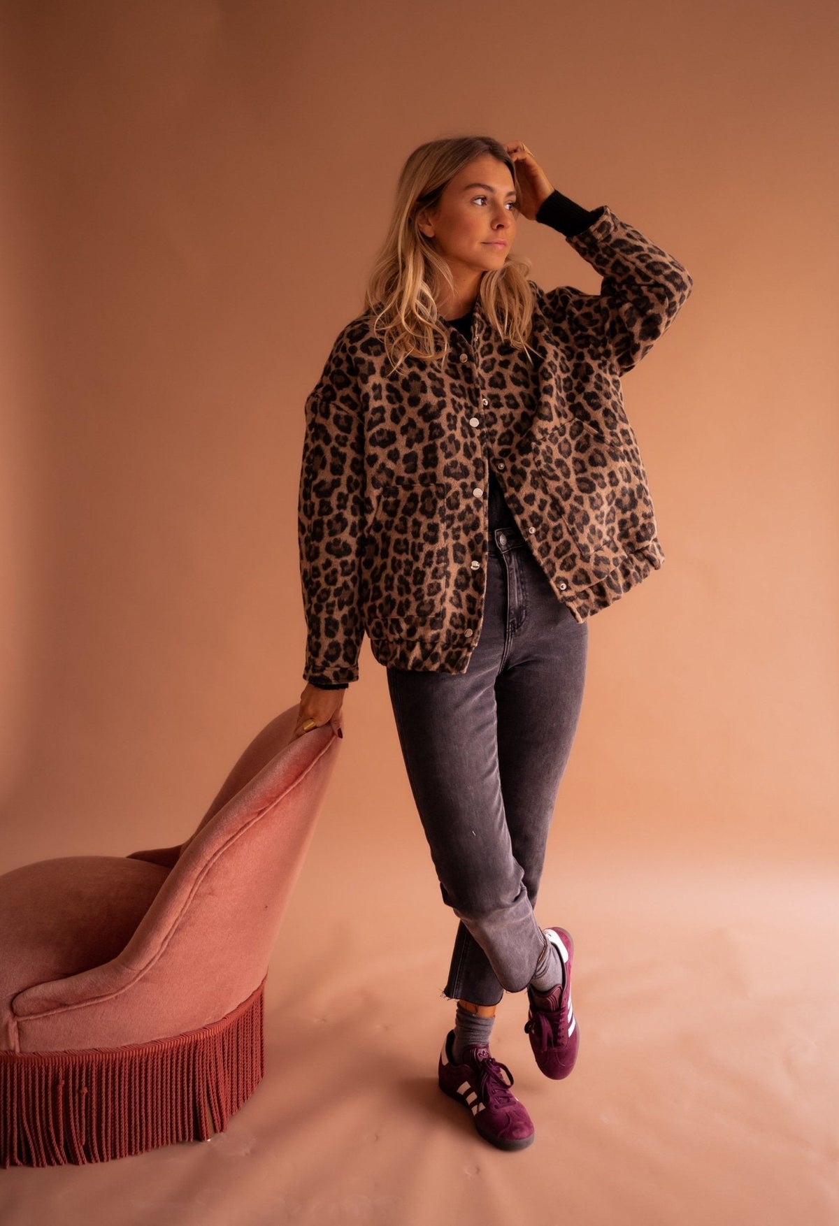 Camille | Veste Stylée Léopard Oversize