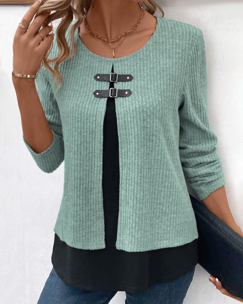 Delphine - Pull Chic Maille Col Rond