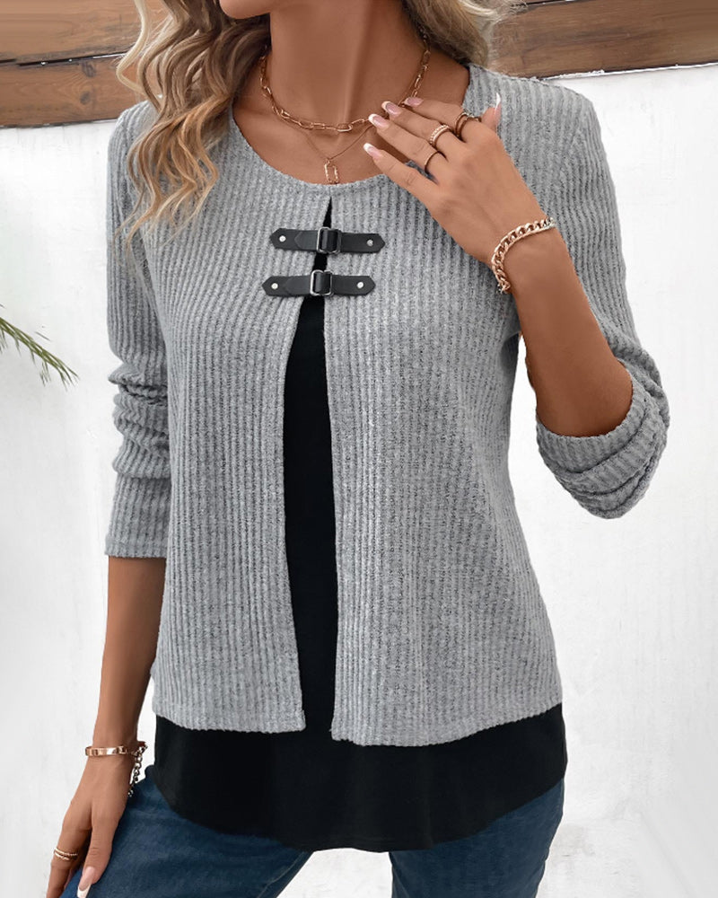 Delphine - Pull Chic Maille Col Rond